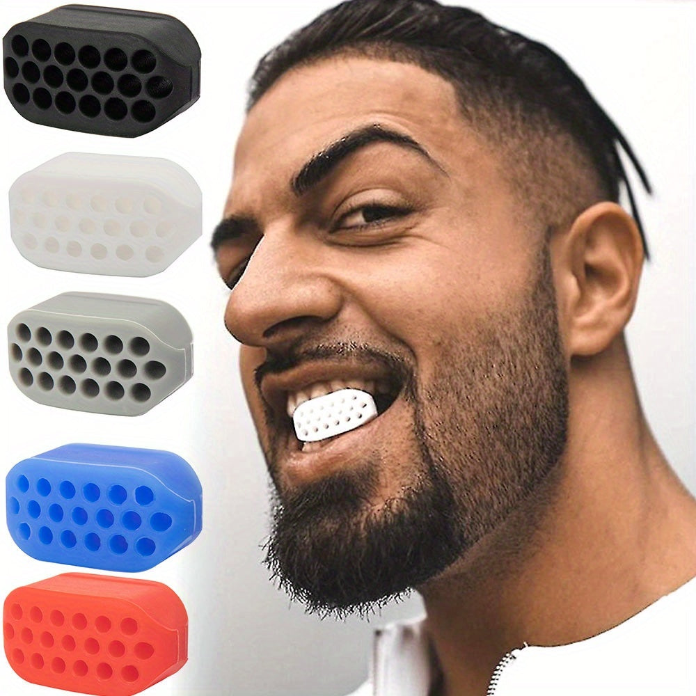 Lot de 2 entraîneurs mandibulaires en silicone, légers et durables, pour renforcement des muscles faciaux et entraînement de la mâchoire.