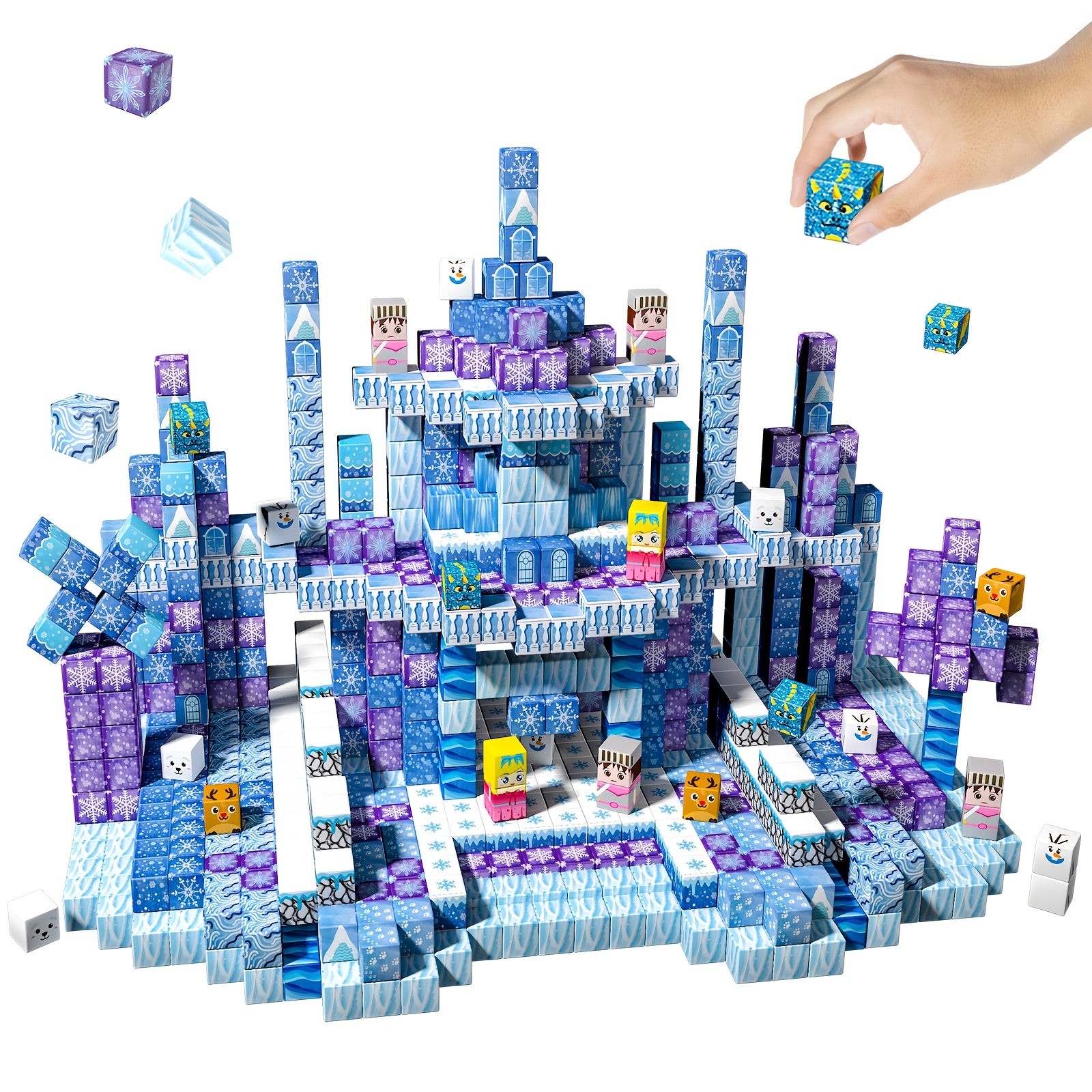 Blocs magnétiques, 48/64/100 pièces, cubes de construction pour enfants 3‑12 ans, stimule créativité et motricité, idéal cadeau ou bas de Noël.