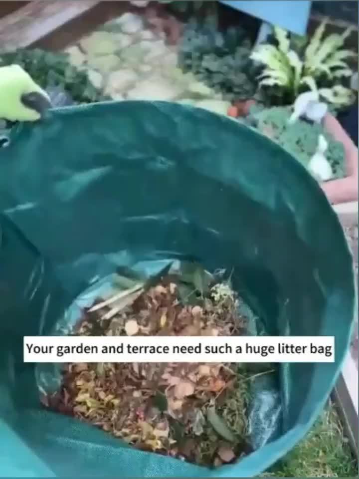 120/160/200L Large Capacity Outdoor Garden Leaf Collection Bag – Durable, Tear-Resistant &amp; Waterproof Material | Suitable for Lawn Fallen Foliage, Pool Debris, Yard Waste, Patio Trash and Laundry Garbage Bags | Easy to Coll