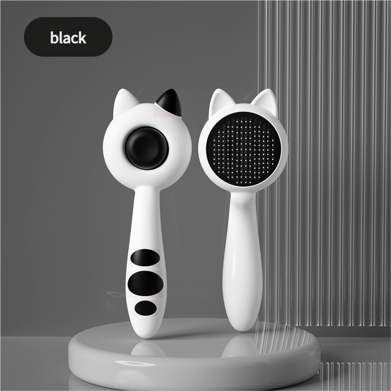 1pc Self-Cleaning Cat Comb with Effortless Floating Hair Removal - Cute, Non-Toxic, Quick-Grip design for Long/Short Hair Cats - Ideal Christmas &amp; Independence Day Gift for Pet Owners - Reduces Shedding &amp; Matts Prevention, Ca