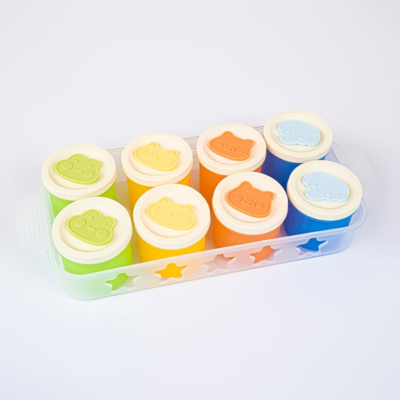 Frozen Food Storage Containers with Lids for Homemade Baby Purees, Vegetables &amp; Fruits, 8-Pack Mini Ice Tray Molds