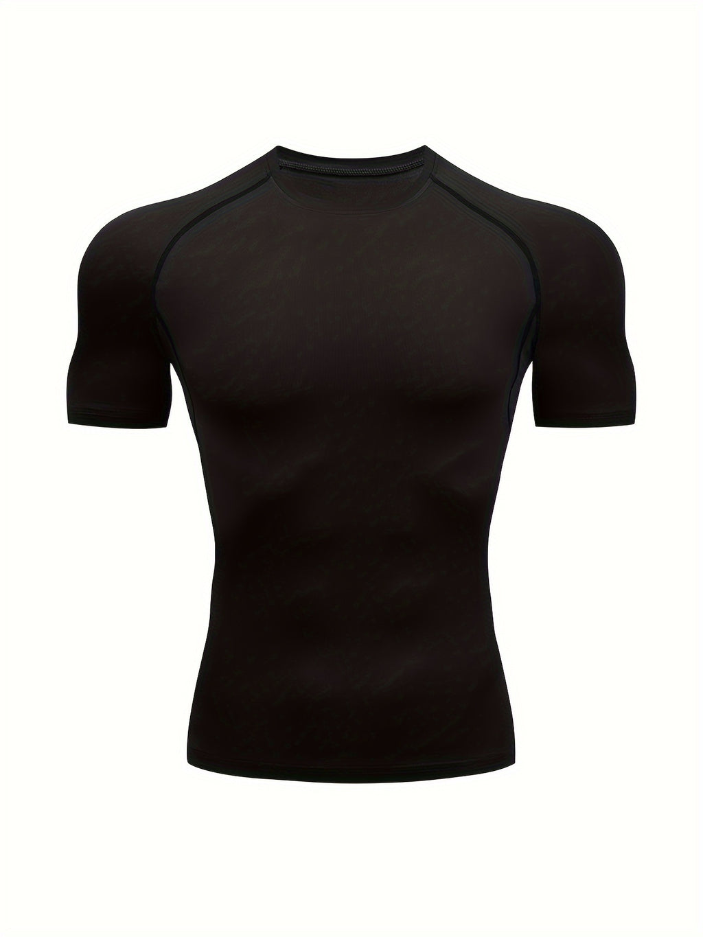 T-shirt de compression homme haute élasticité, respirant et séchage rapide, manches courtes, idéal pour le gym et activités extérieures.