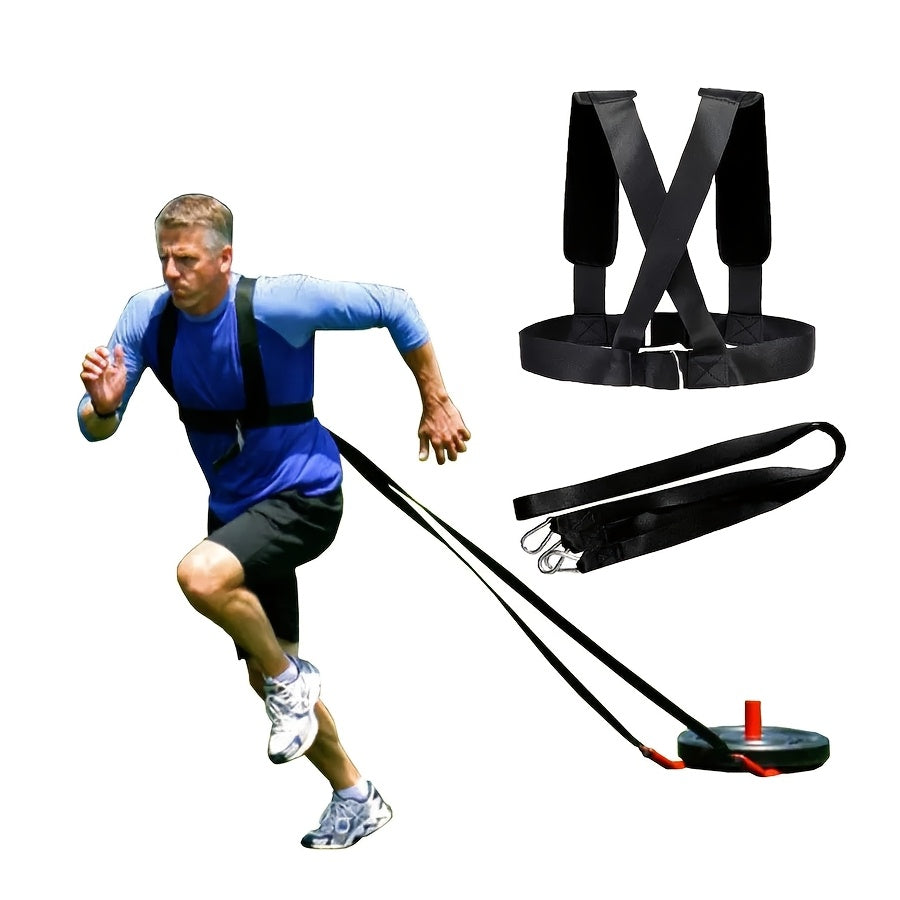 A Fitness Weight Belt, Resistance Bands, And Sled Harness Suitable for Strength, Speed, And Agility Training - Enhance Your Athletic Performance And Achieve Your Fitness Goals Faster.