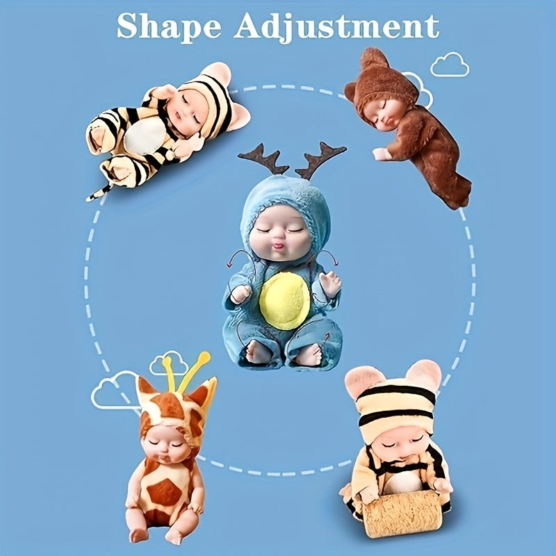 Set de 6 poupées princesse de 10,9 cm avec animaux, mignonnes, parfaites pour anniversaires, fêtes et Pâques.