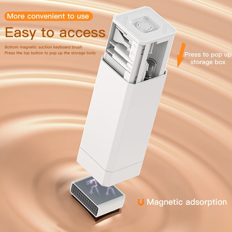 Kit de nettoyage 32-en-1 avec brosses adaptées pour claviers, écouteurs, tablettes, téléphones et appareils photo, entretien complet et pratique.