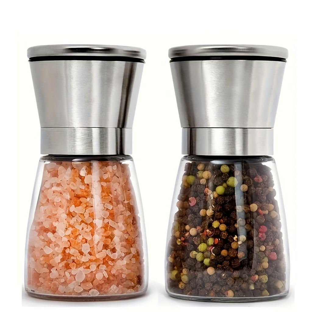 1pc Adjustable Ceramic Core Manual Salt & Pepper Grinder Mill - Portable Spice Crusher with Adjustable Coarseness/Tines, Compact for Camping, BBQ, Hiking, Kitchen - Salt & Pepper Shaker, No /