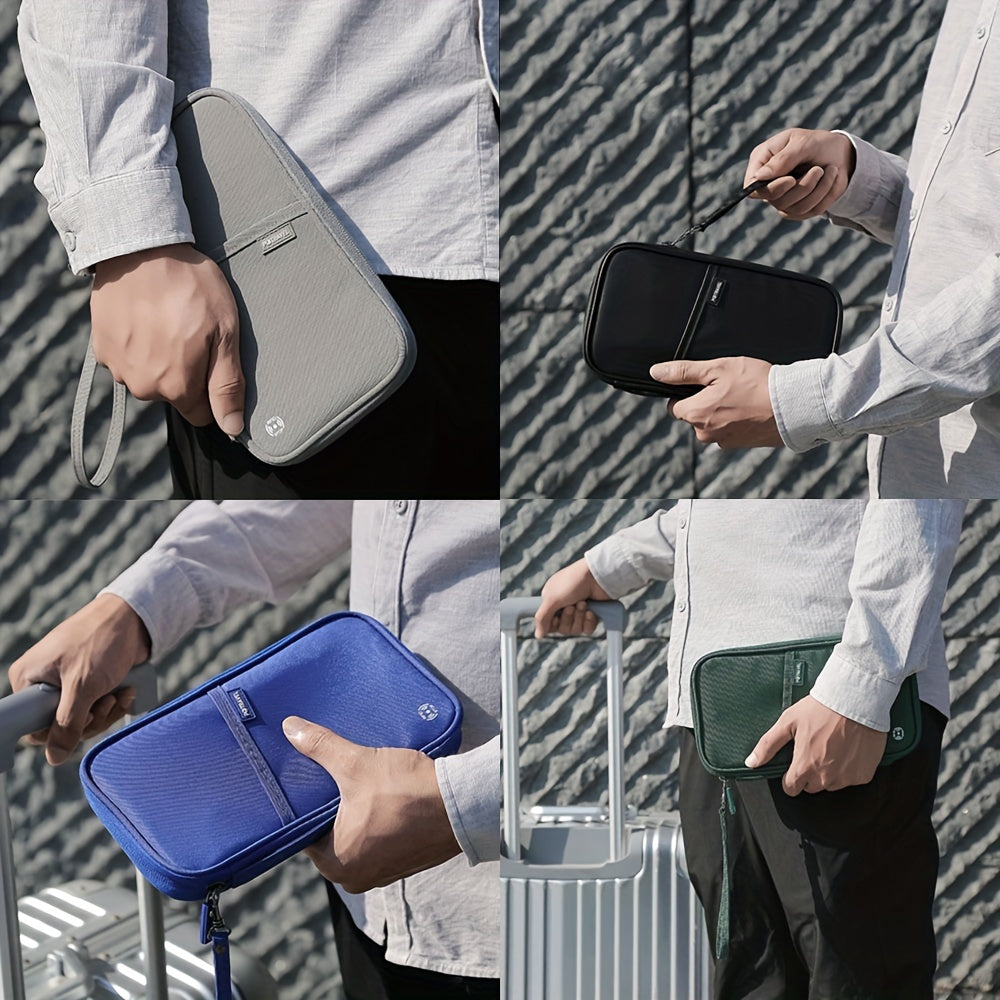 Portefeuille de voyage pour passeports et documents, organise et protège efficacement les papiers de toute la famille.