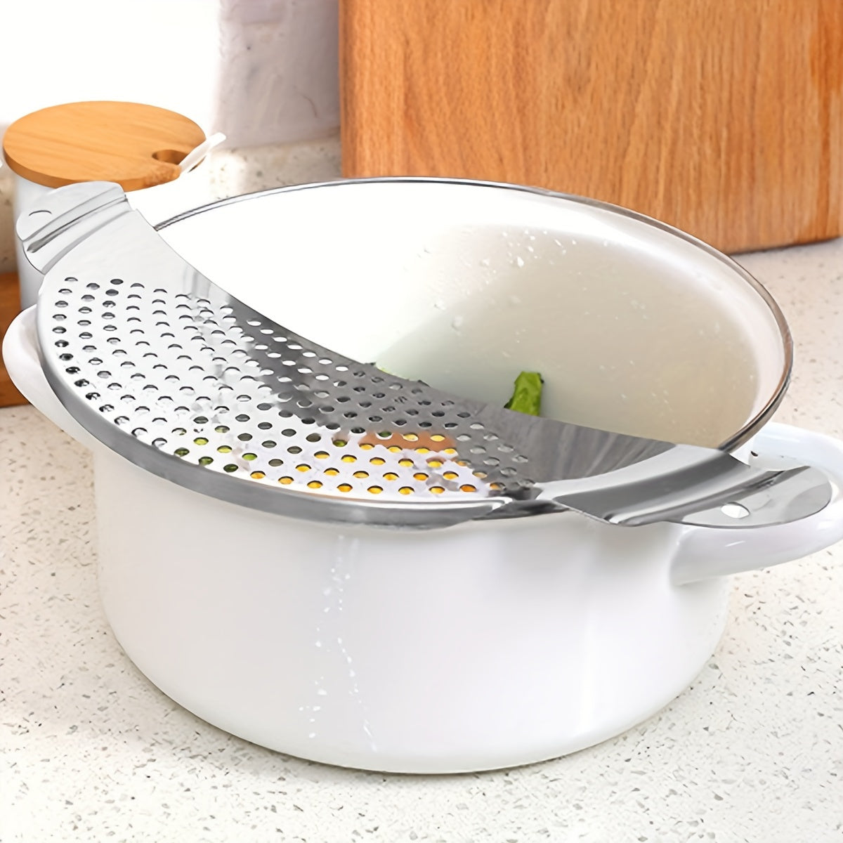 Stainless Steel Kitchen Strainer - Vegetable Washing &amp; Draining Tool, Water Separator Board for Cooking and Dining