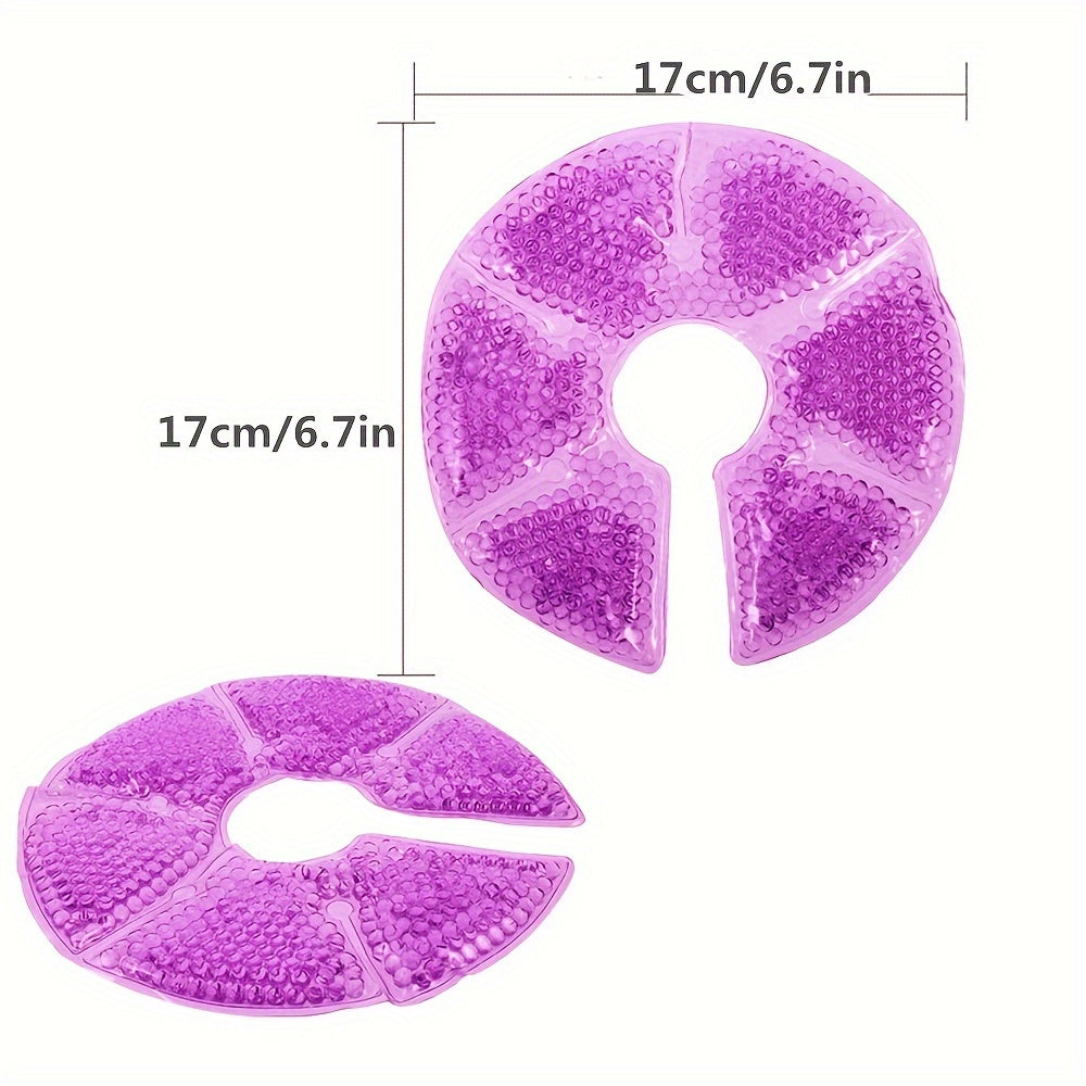 Lot de 2 compresses froides pour seins, gel rafraîchissant avec dos doux, essentiel pour l’allaitement.