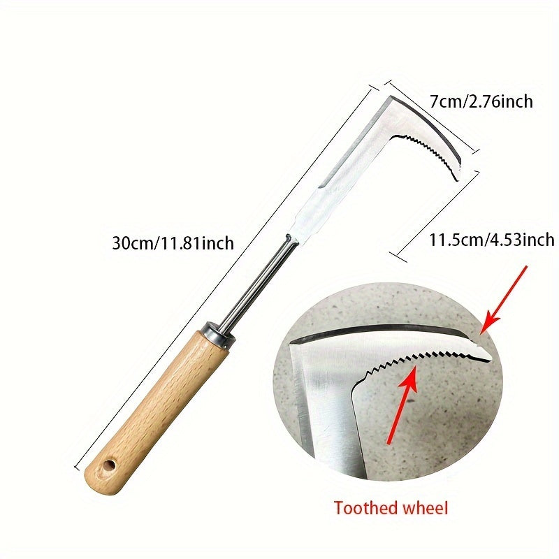 آلة إزالة الأعشاب اليدوية المصنوعة من الفولاذ المقاوم للصدأ والمزودة بآلية تروس، مصممة لإزالة الأعشاب الضارة وصيانة الطرق والممرات بكفاءة.
