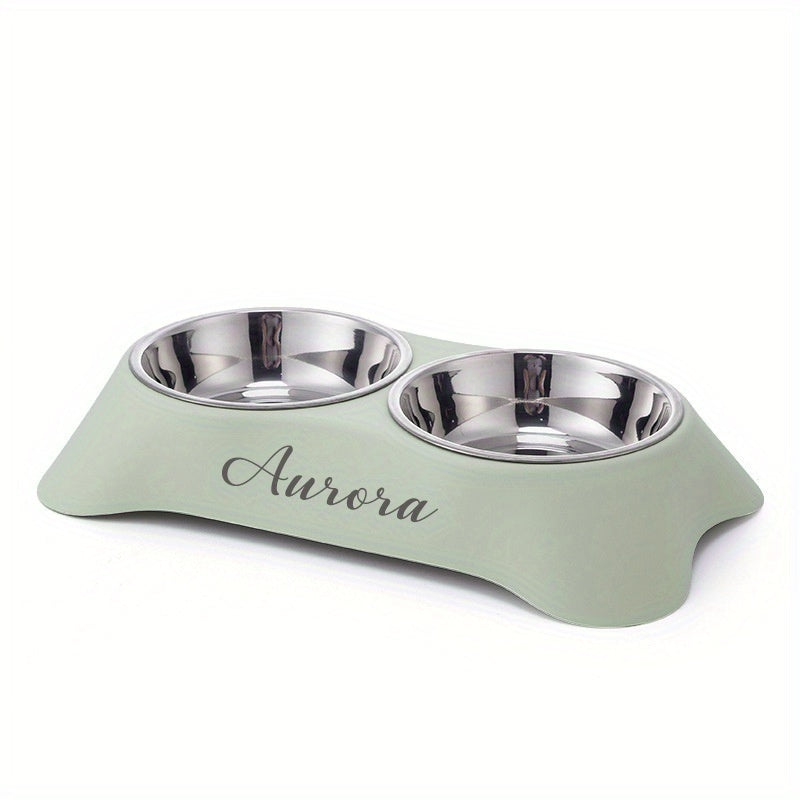 (Customized) Personalized 1pc, dual-use pet bowl, dual-use eating and drinking, neck protection, suitable for cats, dogs and other pet eating utensils, Pet Feeding Bowl, Dualpurpose Pet Dish, Ergonomic Pet Dish, Spillproof De