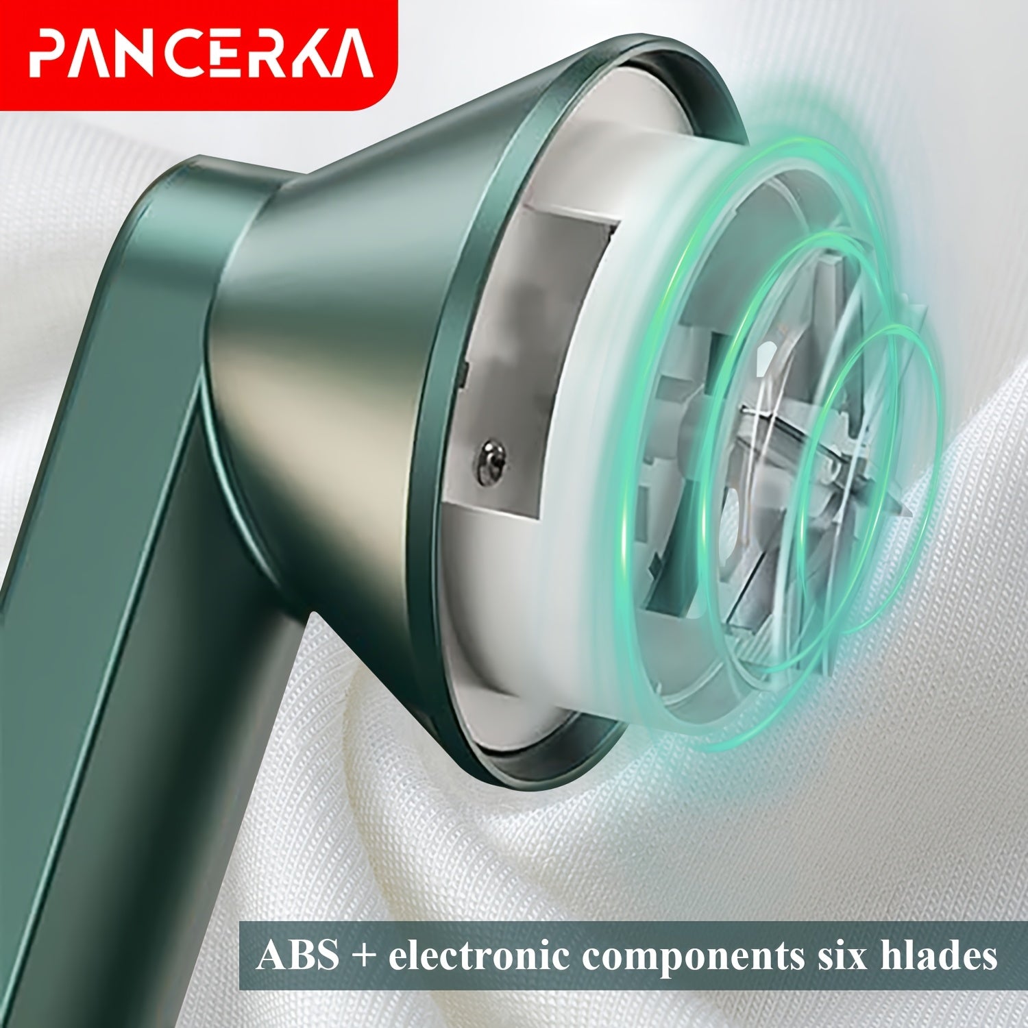 Pince à tissus PANCERKA portable USB, lame à six lames et grille nid d’abeille, enlève bouloches et peluches efficacement à domicile.