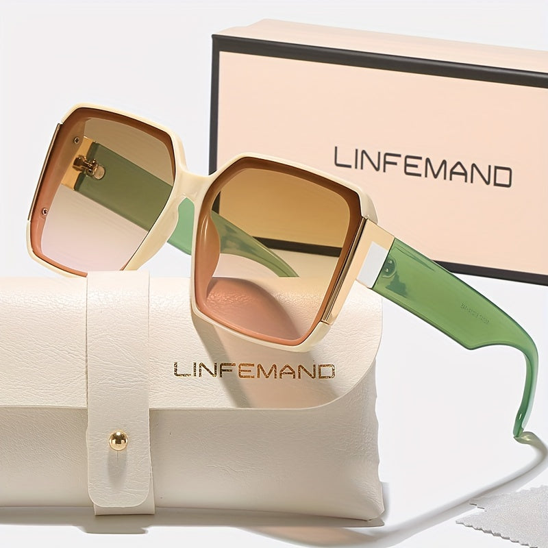 Lunettes mode à large monture pour femmes, élégantes et tendance, parfaites pour fêtes estivales, soirées dansantes et cadeaux raffinés.