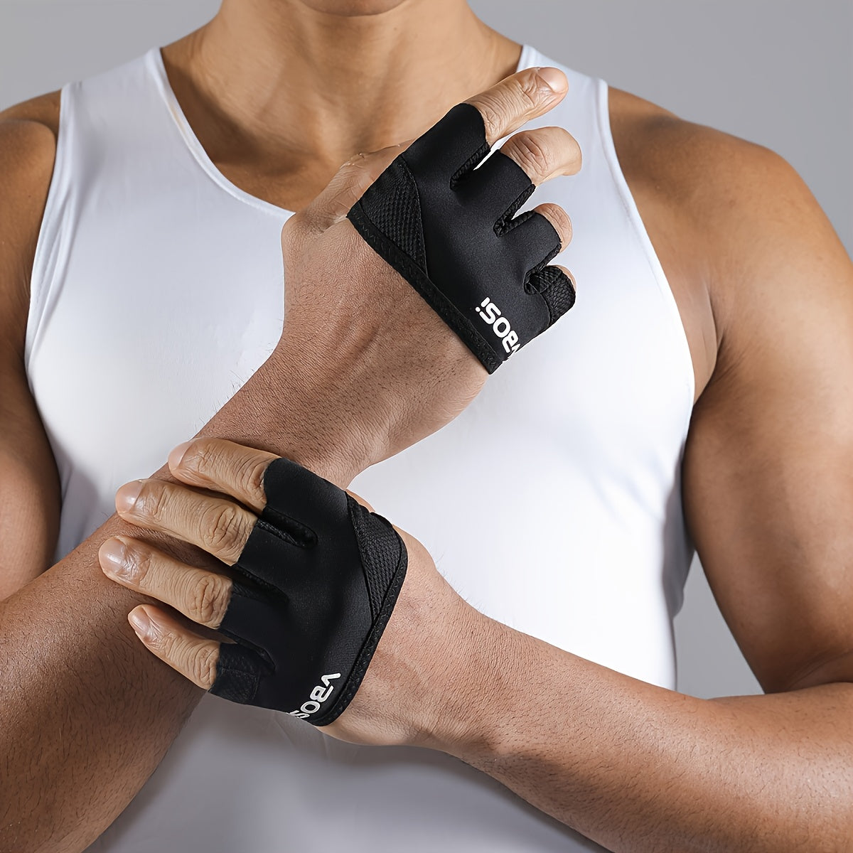2pcs Unisex Half-Finger Fitness Gloves | Men And Women Four-finger Gloves, Non-slip Breathable Design with Quick-Dry Moisture-Wicking Fabric, Pull on Closure, Woven, Super Fiber Skin Material by