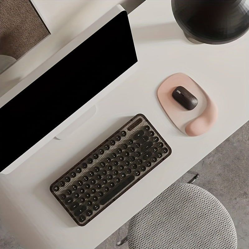 Ergonomic Mouse Pad with Gel Wrist Support - Premium Lycra Fabric, Non-Slip, Perfect for Laptops &amp; Desktops, Ideal for Office &amp; Gaming, Rubber Base, Mouse Pads for Desks