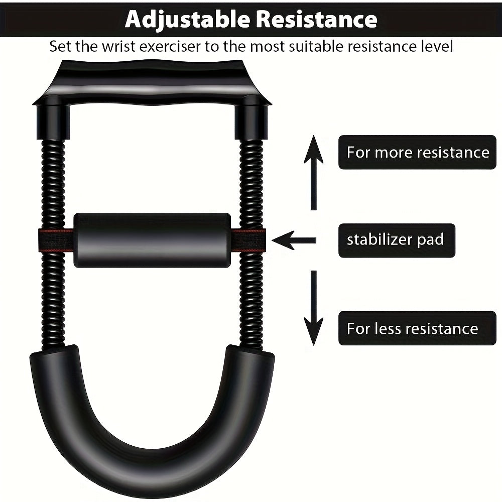 Renforce-poignets en fer réglable, appareil manuel pour avant-bras et mains, idéal rééducation, athlètes et entraînements maison, portable et ajustable.