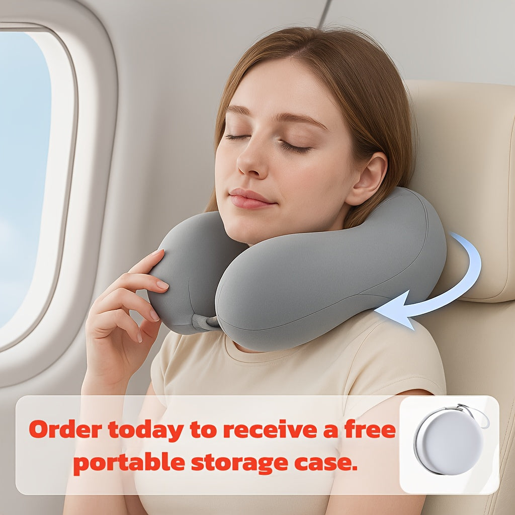 Portable Neck Pillow for Travel &amp;amp; Home Use – Ergonomic Cervical Support, Compact &amp;amp; Easy Storage, Comfortable Sleep, Ideal for Desk, Car, &amp;amp; Long Flights, Slow Rebound, Machine Washable Cover, Lightweight And Portable Travel