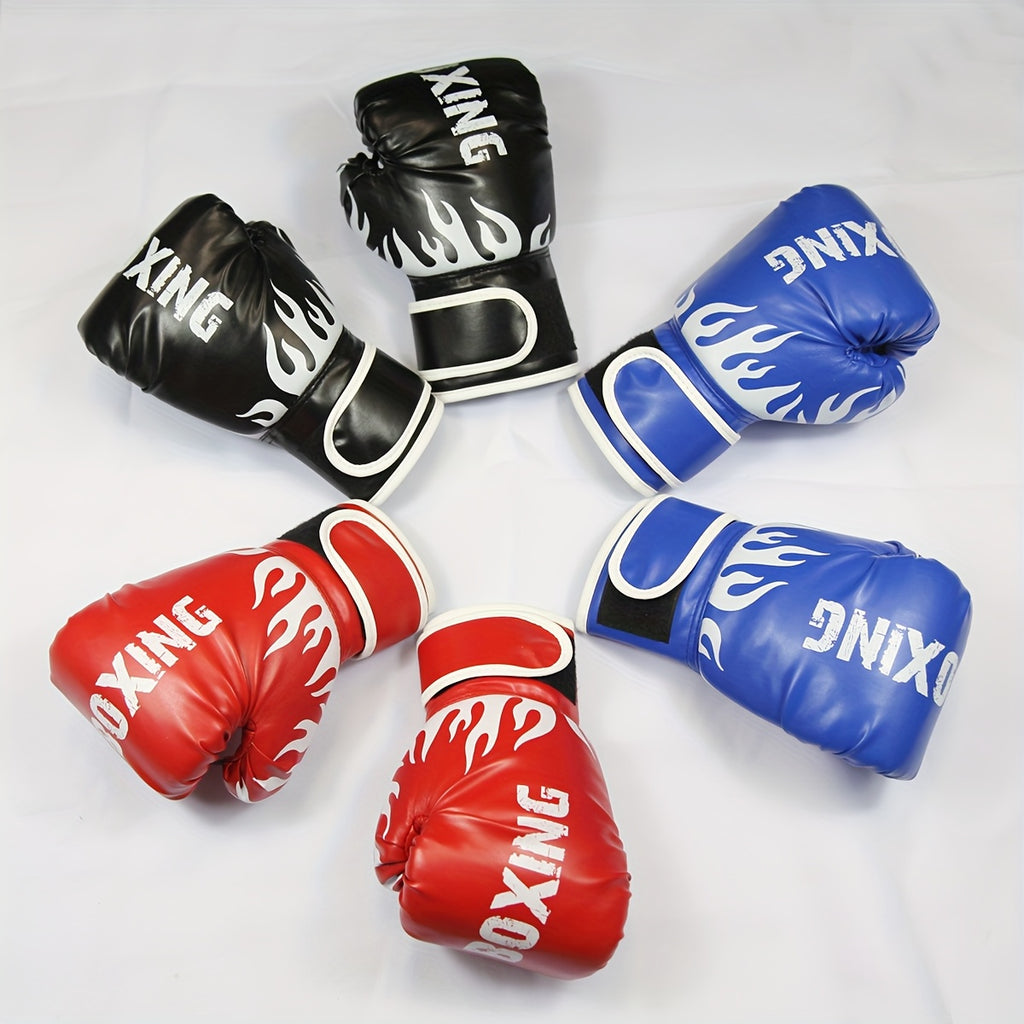 Paire de gants de boxe jeunesse 6 oz avec rembourrage en mousse épaisse, adaptés à l’entraînement amateur et professionnel.