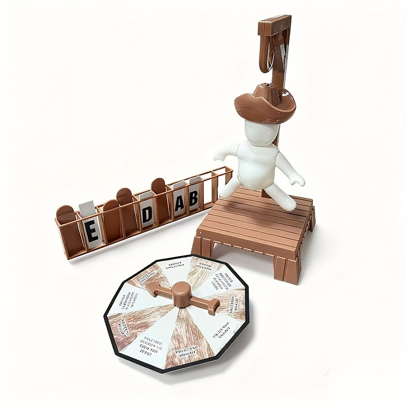 Hangman Word Game with Magnetic Letter Tiles &amp; Spanish/English Cards - Family Party Board Game for s &amp;, Vocabulary Builder, Spinning Wheel-Like Mechanic, Plastic Hanging for Man Game for Spanish &amp; English Language Learning (M