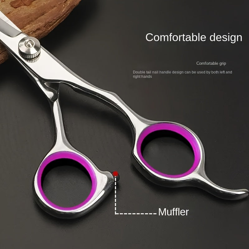 Set de tondeuses de beauté pour animaux 4 pièces. Comprend ciseaux droits, tondeuse, ciseaux incurvés et peigne en acier inoxydable.