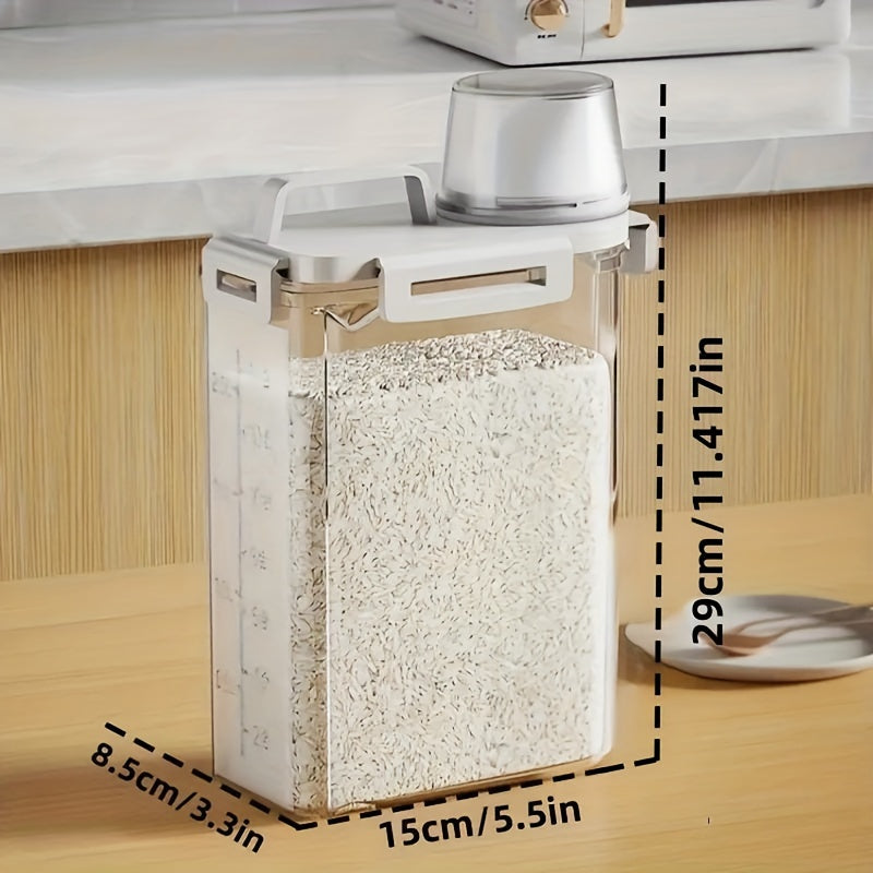 Insect-proof And Moisture-proof Sealed Storage Box For Grains, Nuts, Flour &amp; Rice, Kitchen Organizers And Pantries, Kitchen Accessories, Portable Leak-proof Food Storage Box With Lid