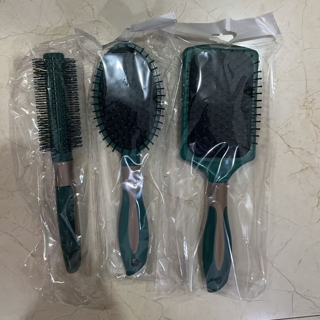 Peigne massage cuir chevelu avec coussin d’air, démêlant et bouclant, accessoire coiffure adapté à tous types de cheveux.