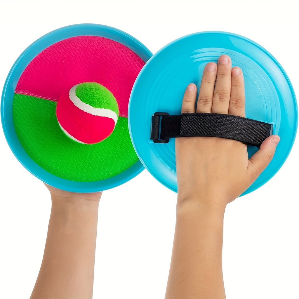 Jeu de balle Goo pour enfants, extérieur et plage, avec 2 raquettes et balle, parfait pour jardins et cadeaux familiaux.