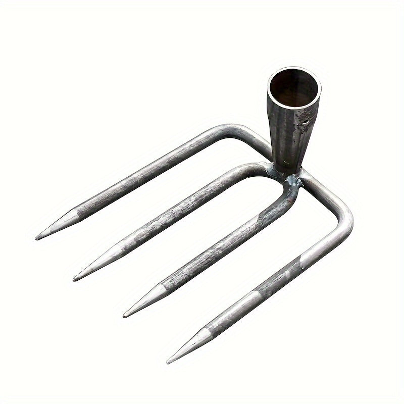 مجرفة فولاذية متينة رباعية الأسنان بدون مقبض، أداة يدوية متعددة الأغراض لإزالة الأعشاب الضارة والحفر والزراعة - مثالية للبطاطا الحلوة والفول السوداني - آلة حرث الحدائق المعدنية