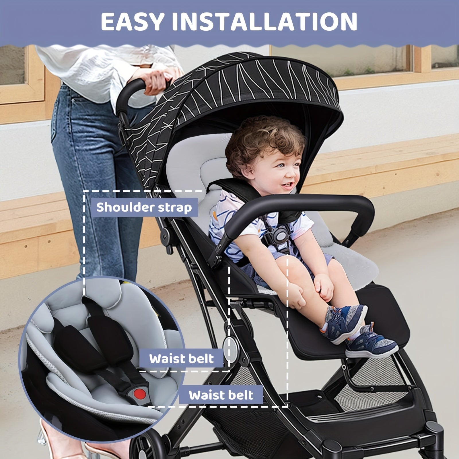 Coussin 3D respirant pour enfants, ergonomique et rembourré, compatible poussettes, sièges auto et chaises hautes, portable et confortable, couleurs mixtes.