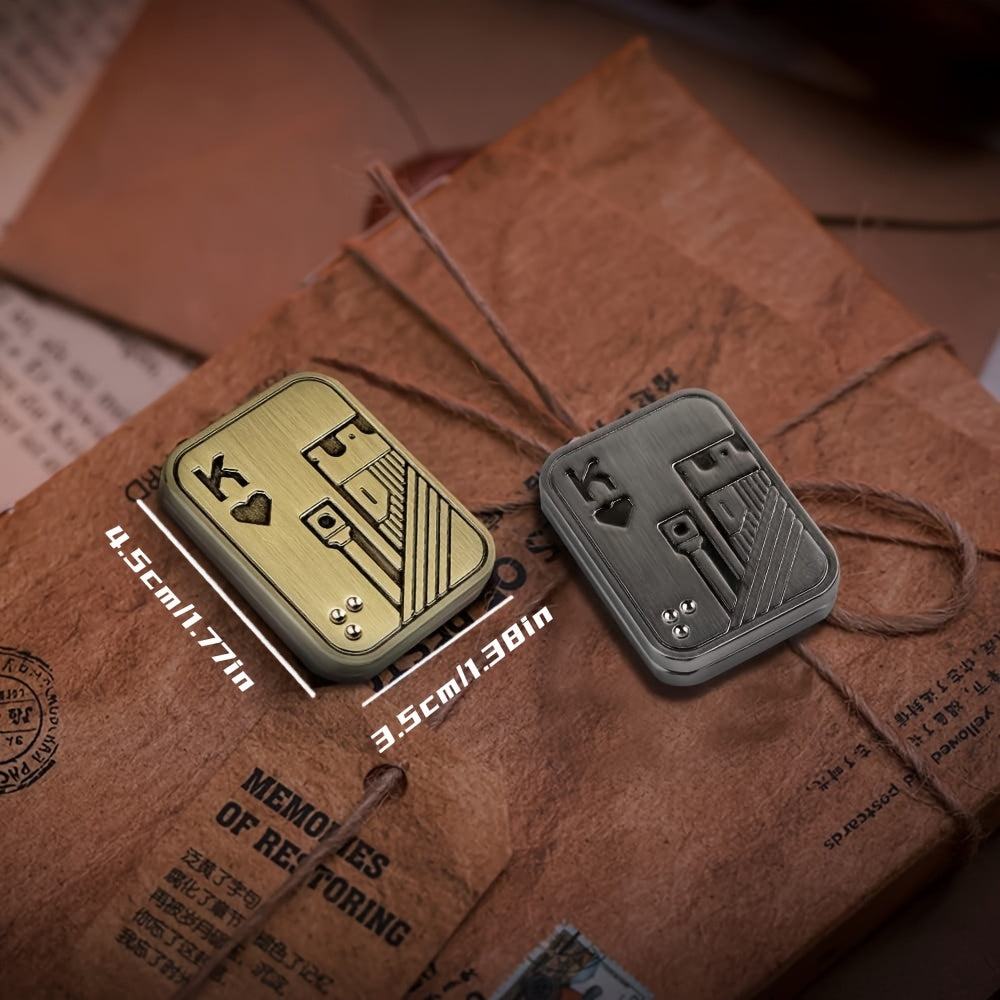 بطاقة دفع بغطاء منزلق من DEEPLAN بتصميم جيروسكوب صغير إبداعي لأطراف الأصابع - برونزي معدني وذهبي، أشكال متنوعة وألوان غنية، لعبة مكتب متينة للاسترخاء، هدية عيد الميلاد للمحترفين، ملحق مكتب، ملحق عصري