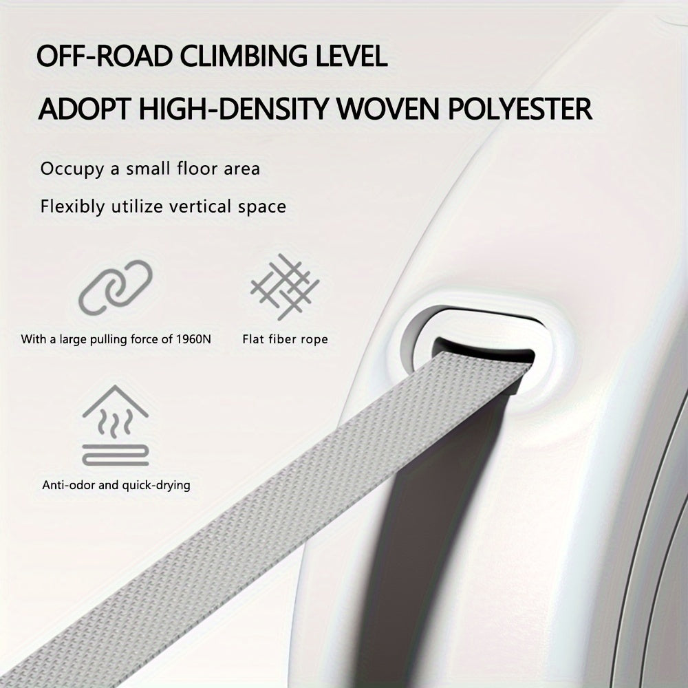 4.88meter Durable Retractable Dog Leash in Pink, Gray, & Black - Ergonomic Handle with Comfort Grip for Small to Medium Dogs and Cats - Tangle-Free, Automatic Extending Lead for Effortless Walks, Leash for Dogs