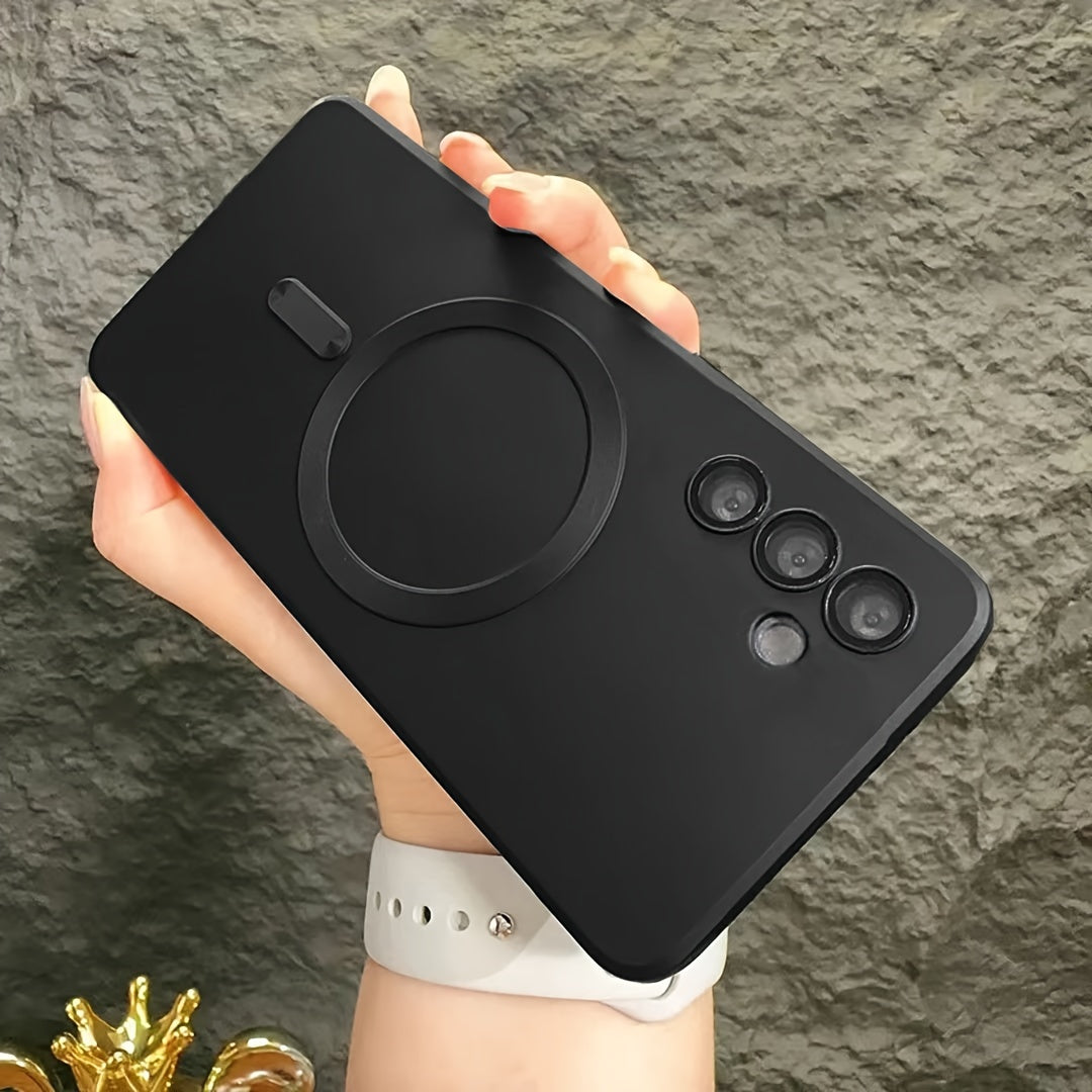 Coque transparente plaquée compatible charge magnétique sans fil, antichoc, pour Samsung Galaxy S20 à S23, offrant protection et style épuré.