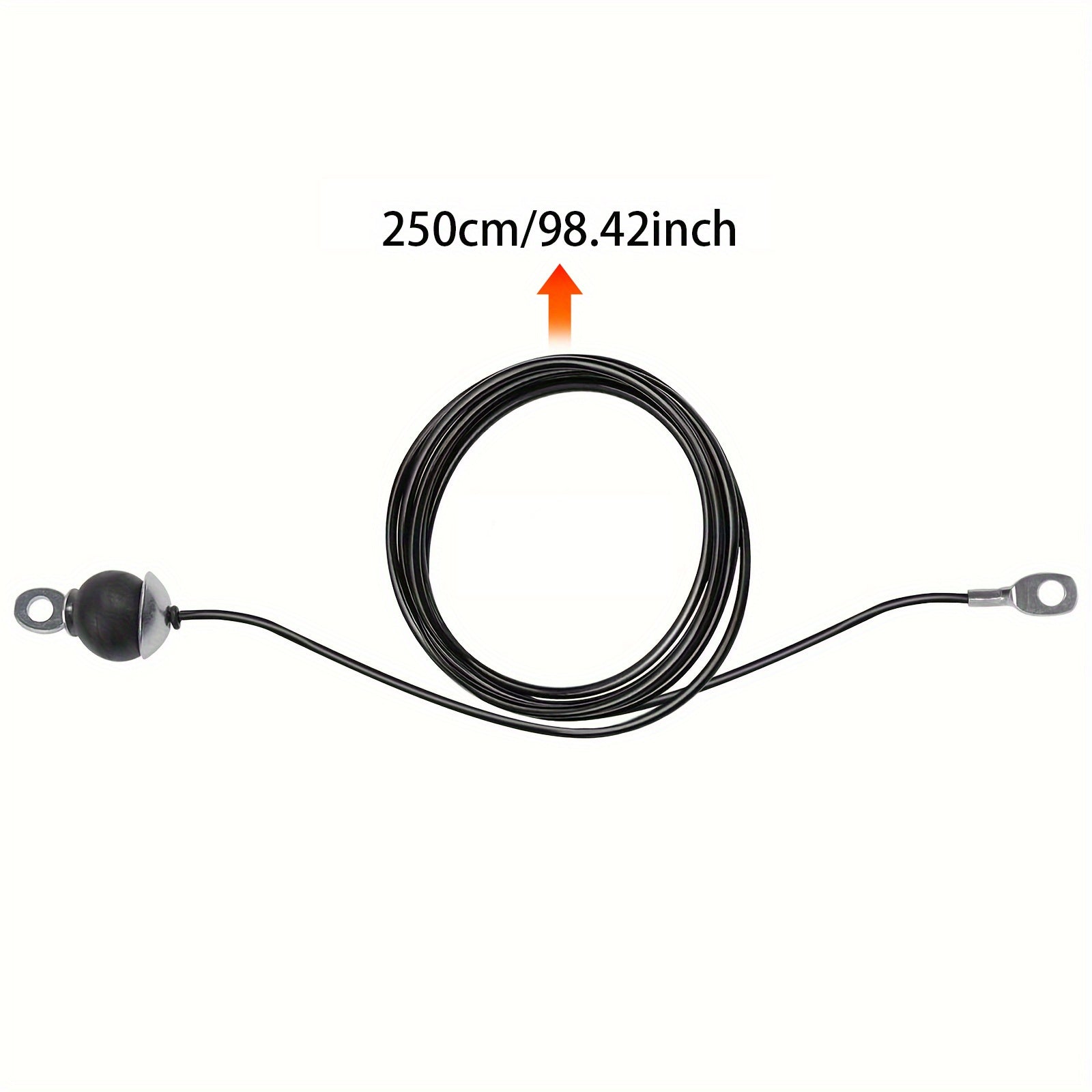 Câble Fixe avec Boule : Câble en acier pour poulie de musculation, adapté machines de gym à domicile et entraînement poids.