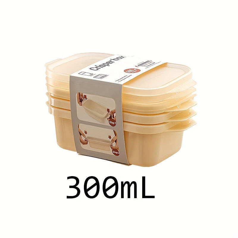 3psc Thickened Transparent Sealed Fresh-Keeping Box Rectangular Freezer Storage Container Plastic Microwave Food Grade Storage Box