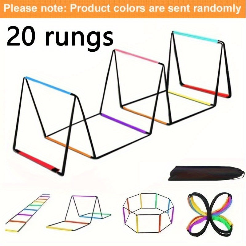 Échelle d’agilité colorée multifonction, pour vitesse, coordination et footwork, idéale football, fitness, course et entraînement d’agilité.