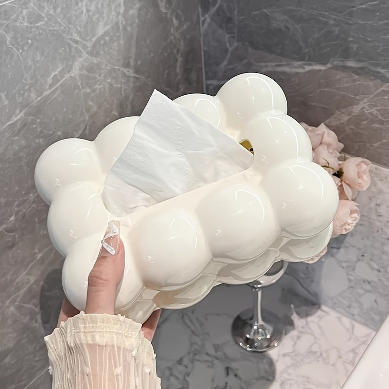 Distributeur de serviettes en forme de nuage. En polypropylène durable, idéal pour la décoration de cuisine et salle à manger.