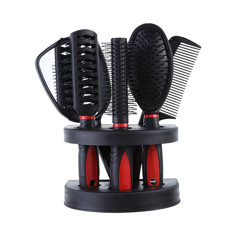 Set WANMEI 6 pcs miroir et peignes, accessoires coiffure pour filles, définition des boucles, outils salon et coiffage sans chaleur.