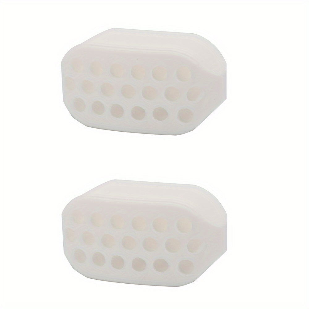 Lot de 2 entraîneurs mandibulaires en silicone, légers et durables, pour renforcement des muscles faciaux et entraînement de la mâchoire.