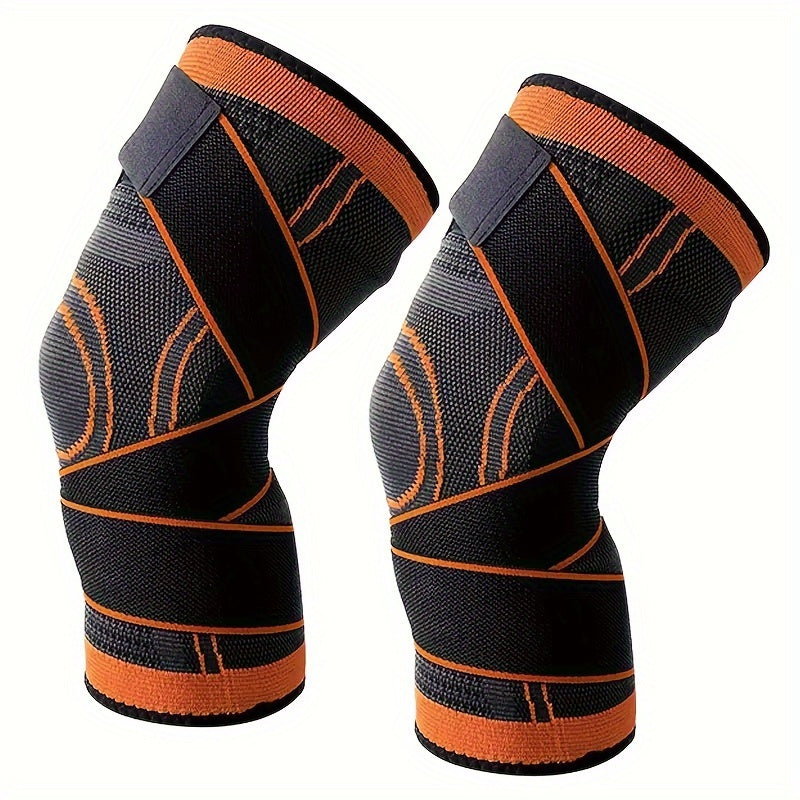 2-Pack Knee Support Braces With Adjustable Straps - Optima Arthritis Relief, Enhanced Comfort For Running, Cycling, AndExercise For Men & Women. Order A Size Up For Best Fit