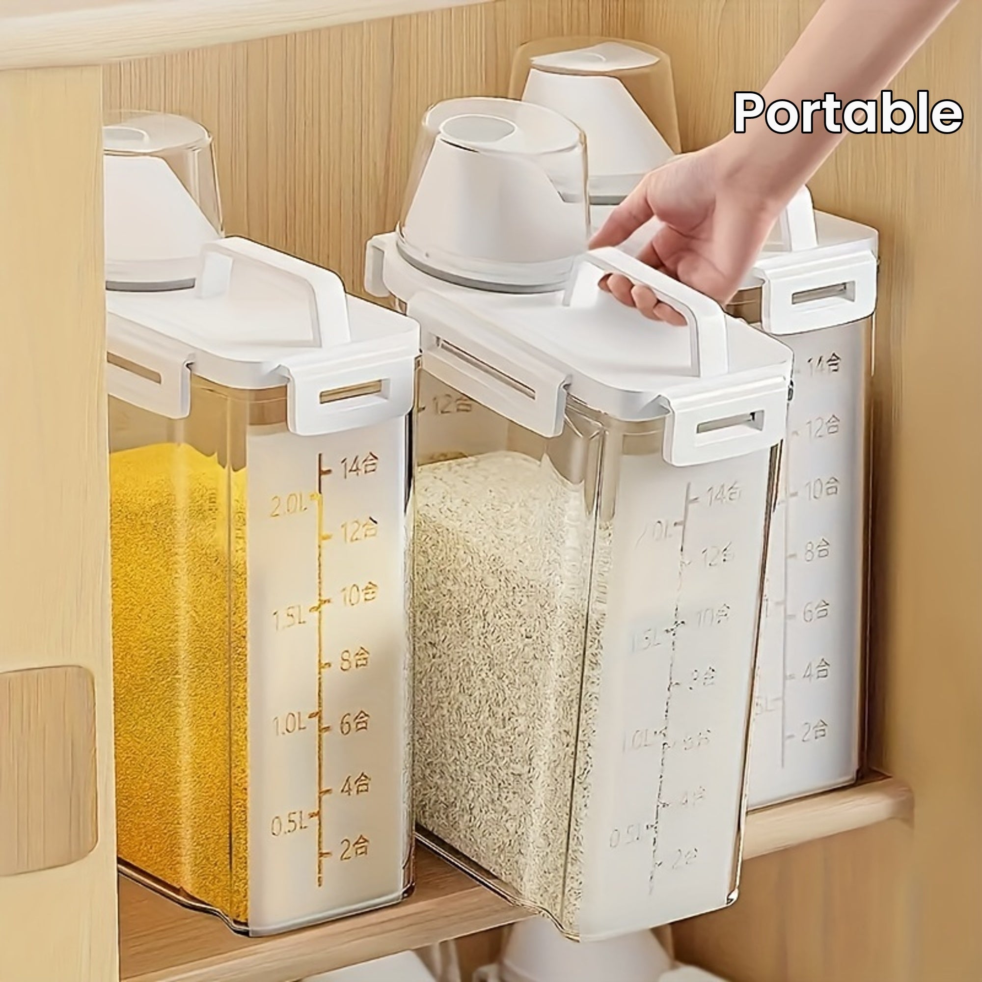 Insect-proof And Moisture-proof Sealed Storage Box For Grains, Nuts, Flour &amp; Rice, Kitchen Organizers And Pantries, Kitchen Accessories, Portable Leak-proof Food Storage Box With Lid