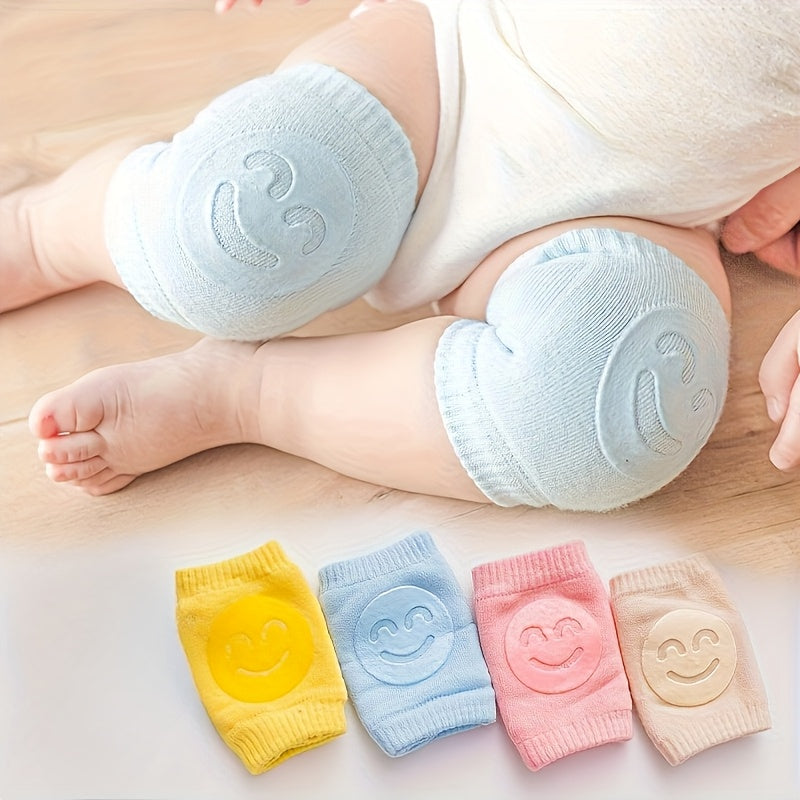 Lot de 2 genouillères pour enfants, antidérapantes et anti-chute, idéales pour apprendre à marcher ou ramper, tailles 0-3 ans.