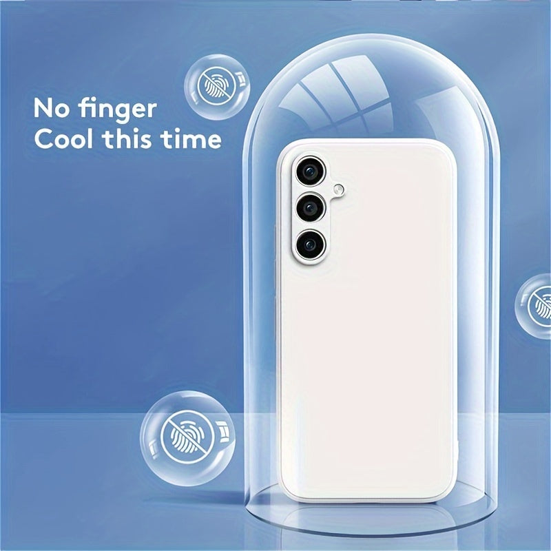 Coque carrée en silicone à bords droits pour Samsung Galaxy, offrant protection antichoc, prise en main sécurisée et design moderne minimaliste.