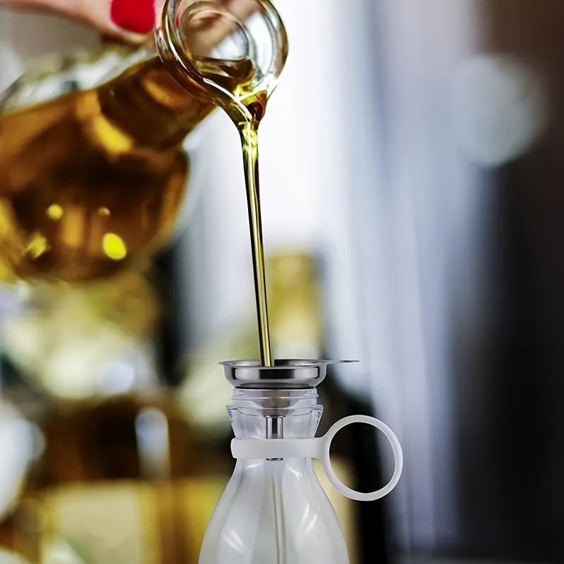 Lot de 3 entonnoirs multi-usages en acier inoxydable, résistants à la chaleur, pour verser et mesurer lait, huile, jus, miel, sauces, indispensables cuisine.