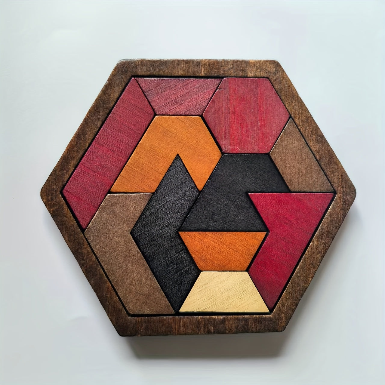 لغز خشبي مثمن الشكل، لعبة تعليمية للتفاعل العائلي ولعبة ألغاز محمولة، مثالية لهدايا الهالوين والكريسماس وعيد الشكر