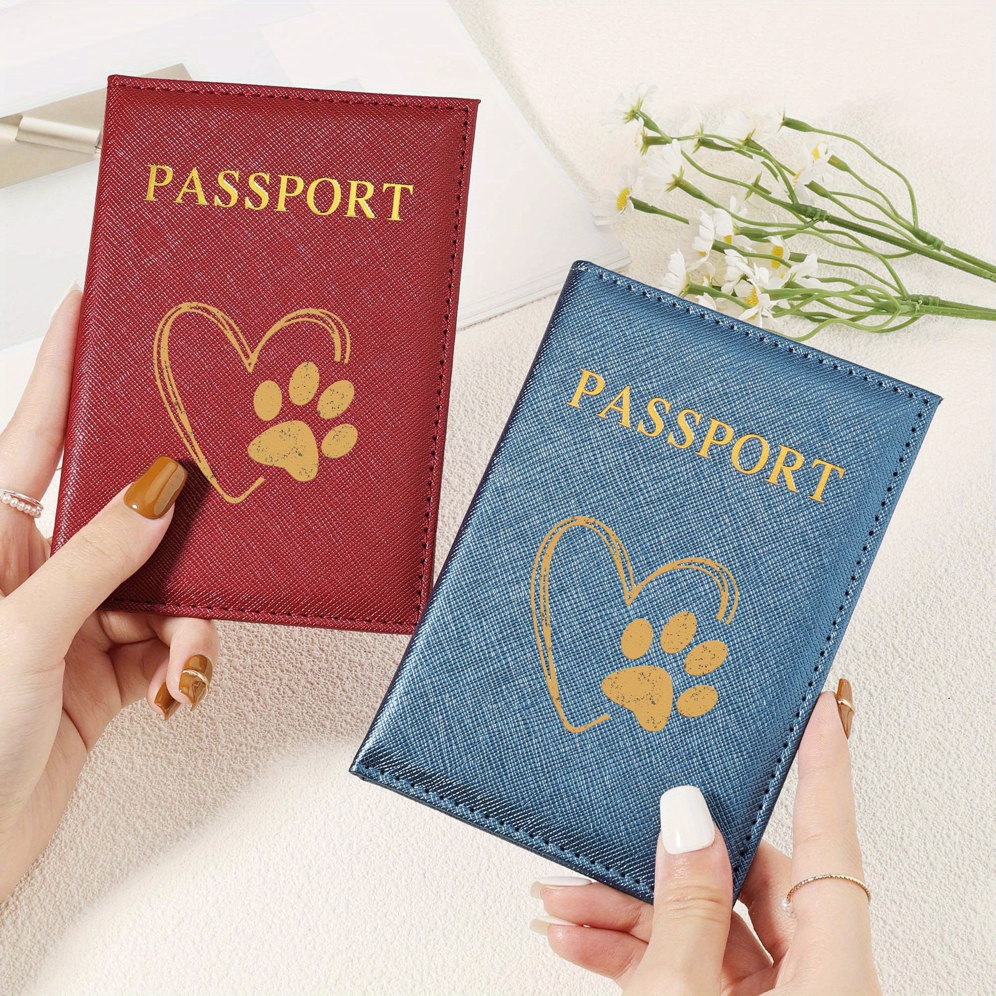 1pc Slim Passport Holder Wallet - Lightweight Travel document case with Open Closure, Nylon Interior - Compact Passport Organizer for Men & Women, Business or Vacation Trips - Available in White & other colors, Passport Trave