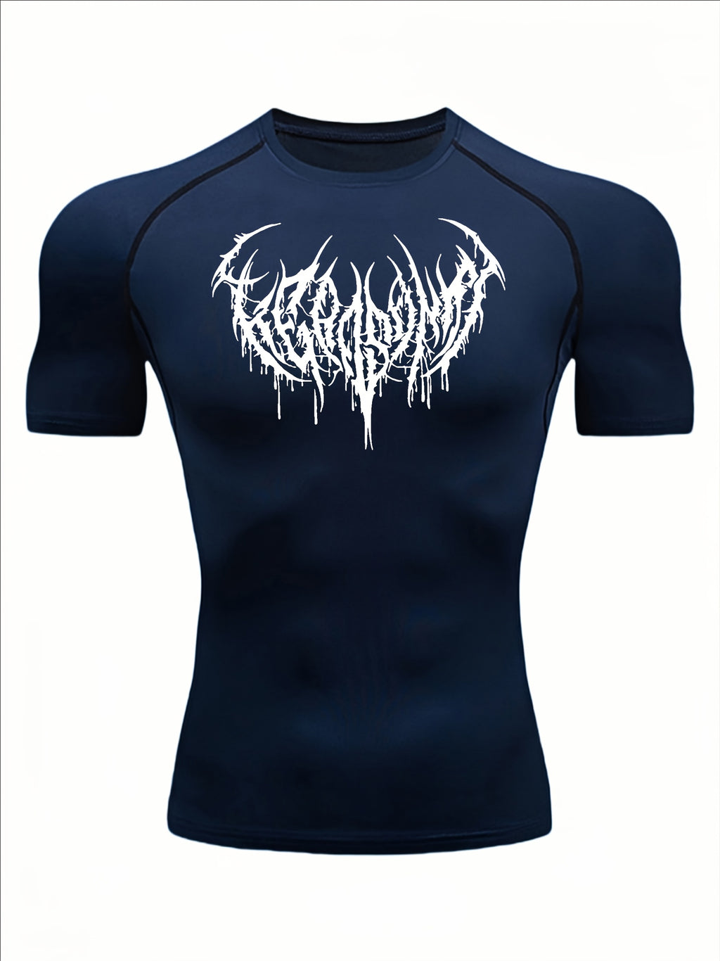 Men's Quick-Dry Compression T-Shirt - Moisture-Wicking Breathable Stretch Fabric, Graphic Print Muscle Design for Gym, Cycling, Boxing &amp; Training - High-Elasticity Slim Fit Athletic Shirt, Workout Shirt, Sports Apparel, Moder