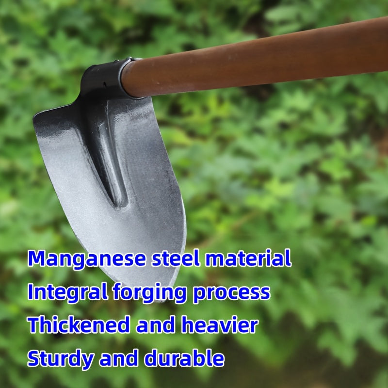 Heavy-Duty Manganese Steel Garden spade with Triangular Blade - Thickened Shovel for Digging, Landscaping &amp; Weeding - Heavy Gardening with Sturdy Manganese Steel for Professional &amp; Use