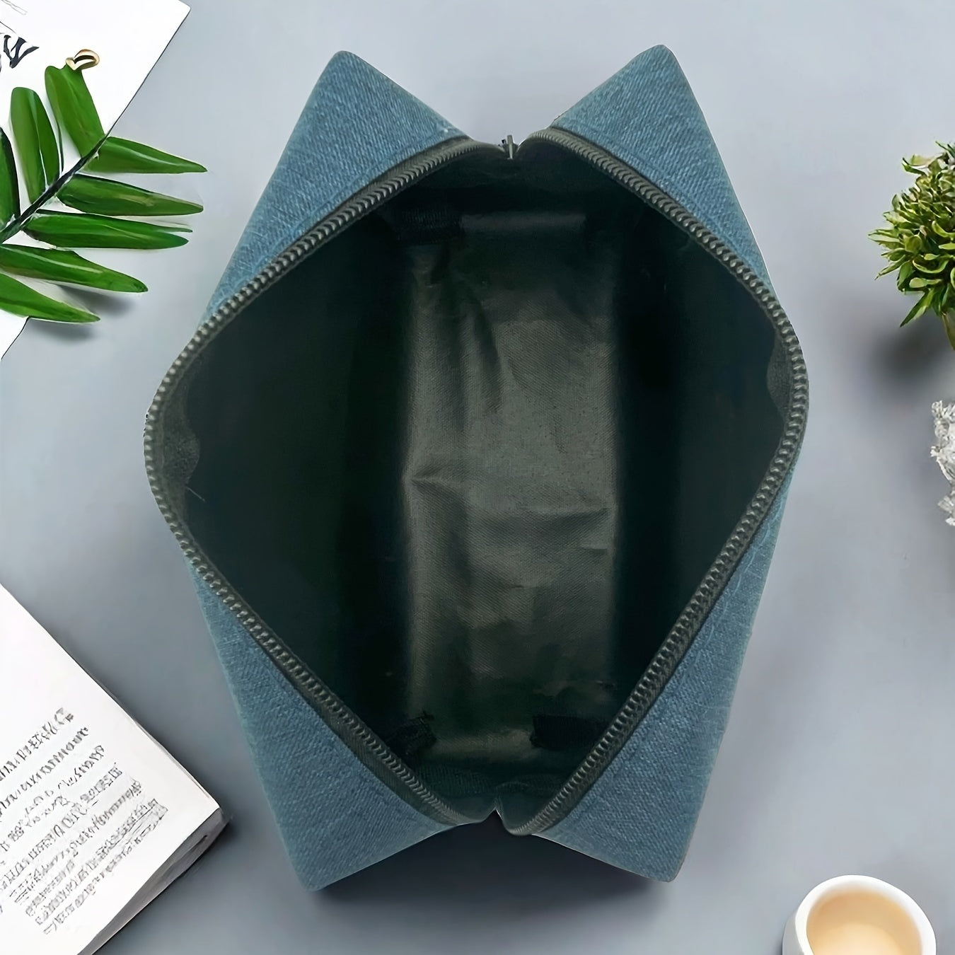 Trousse portable en tissu Oxford cationique – mini sac cosmétique, rangement pratique pour câbles, écouteurs, cosmétiques et petits objets.