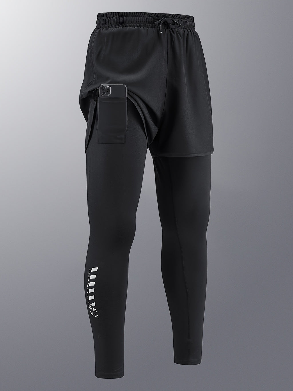 Pantalon de sport homme, séchage rapide, doublure intérieure, extensible avec poches, parfait pour course, basketball et entraînement.