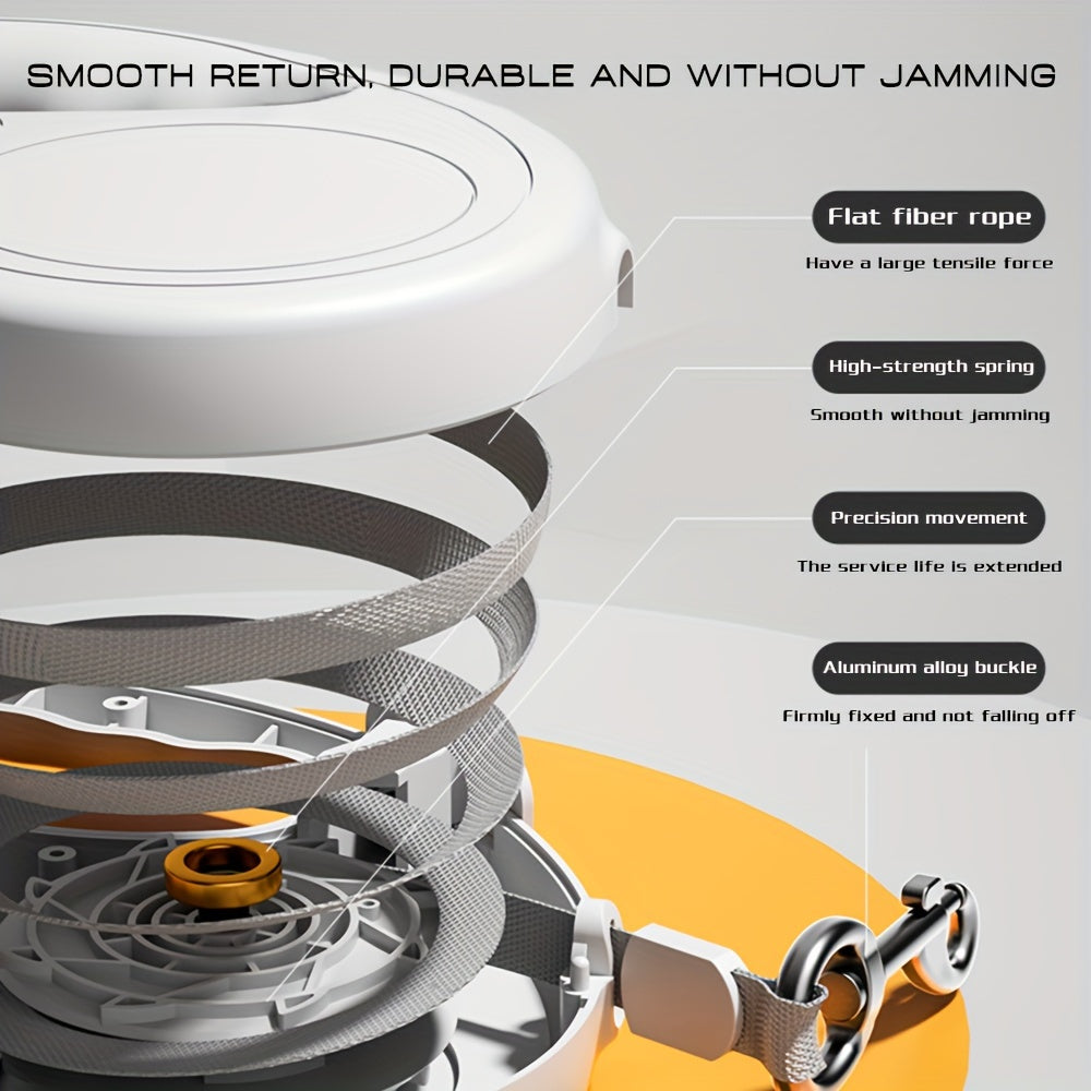 4.88meter Durable Retractable Dog Leash in Pink, Gray, & Black - Ergonomic Handle with Comfort Grip for Small to Medium Dogs and Cats - Tangle-Free, Automatic Extending Lead for Effortless Walks, Leash for Dogs